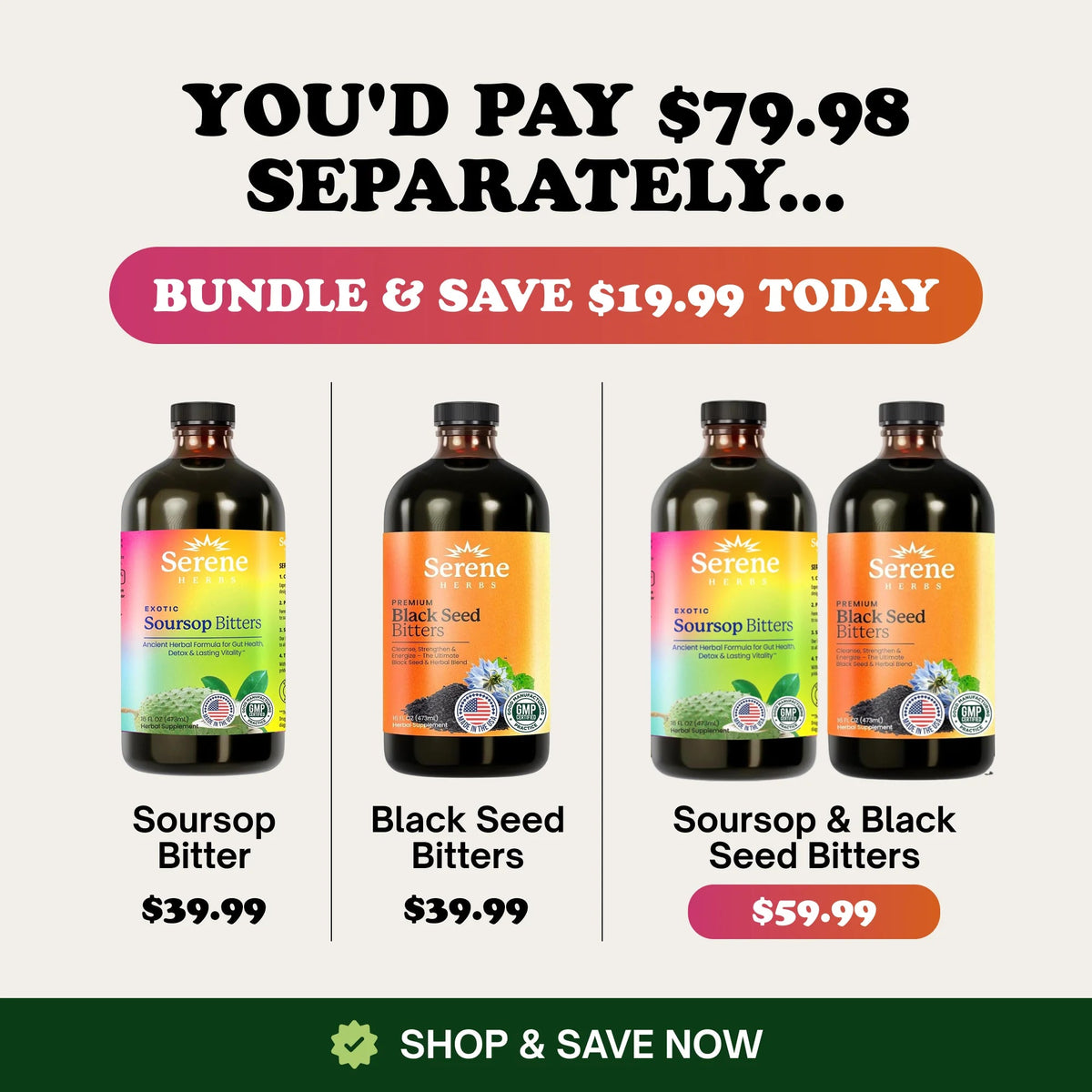Soursop Bitters & Black Seed Bitters Bundle